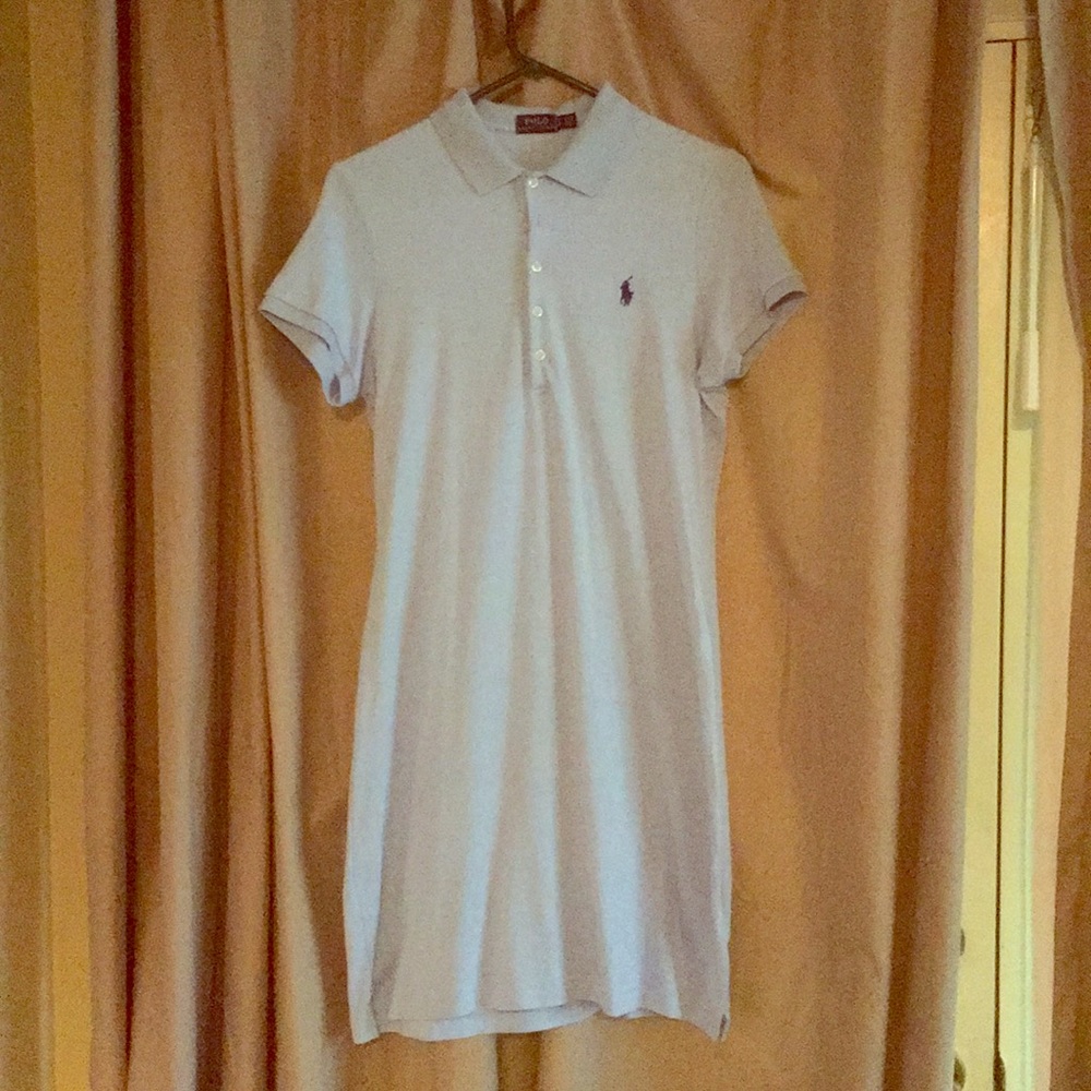 Blue polo knit dress euc sz lg